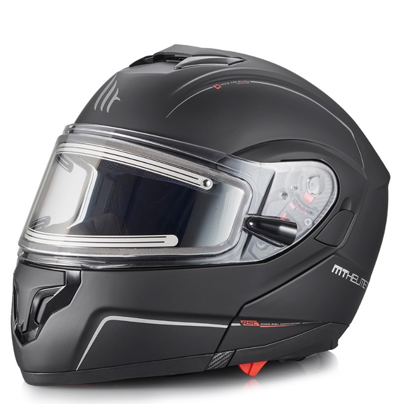 MT Atom motorcykelhjelm sort mat udsalg