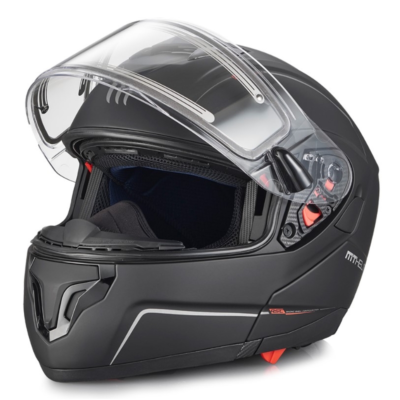MT Atom motorcykelhjelm sort mat udsalg