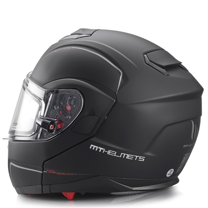 MT Atom motorcykelhjelm sort mat udsalg