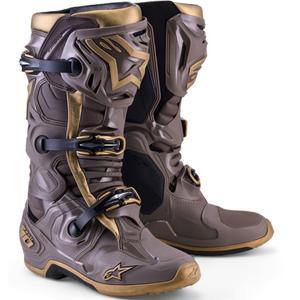 Motorcykelstøvler Alpinestars TECH 10 Limited Edition AIR GOLD, Brun/Guld