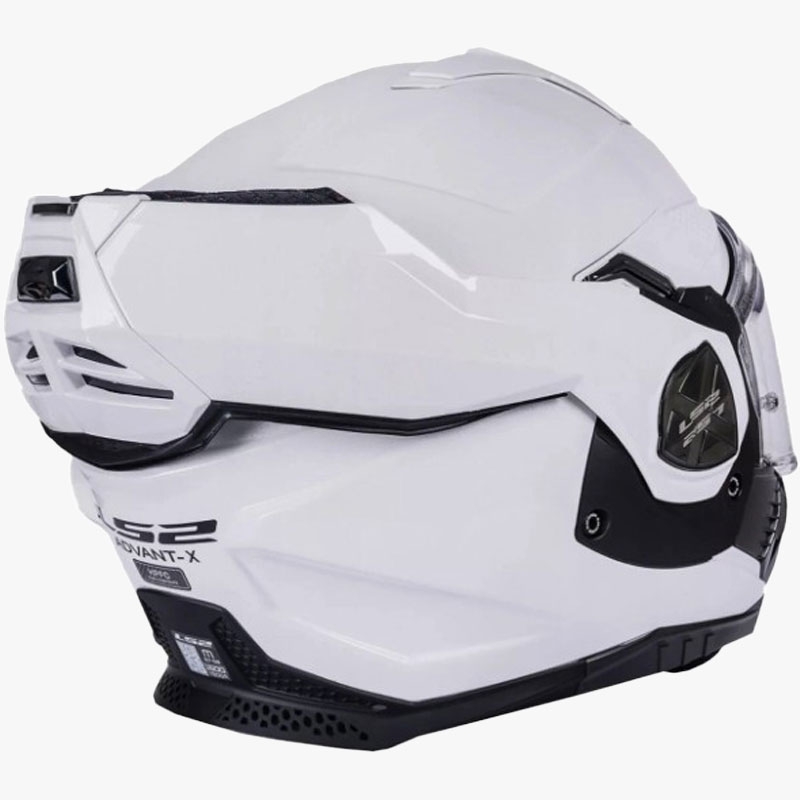 LS2 FF901 Advant X Solid White sammenklappelig motorcykelhjelm