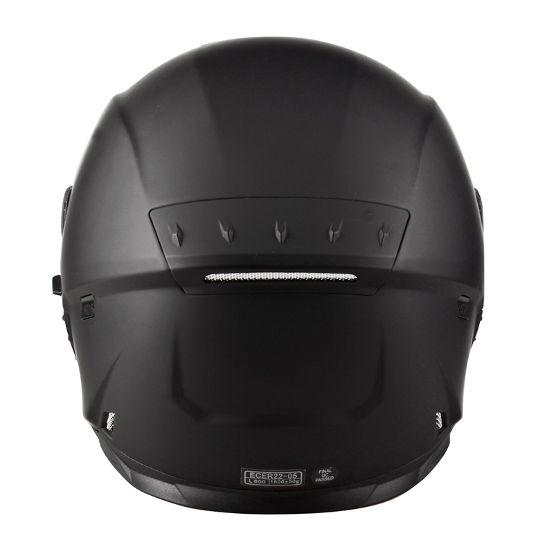 Lazer Rafale Z-Line integreret motorcykelhjelm sort mat udsalg