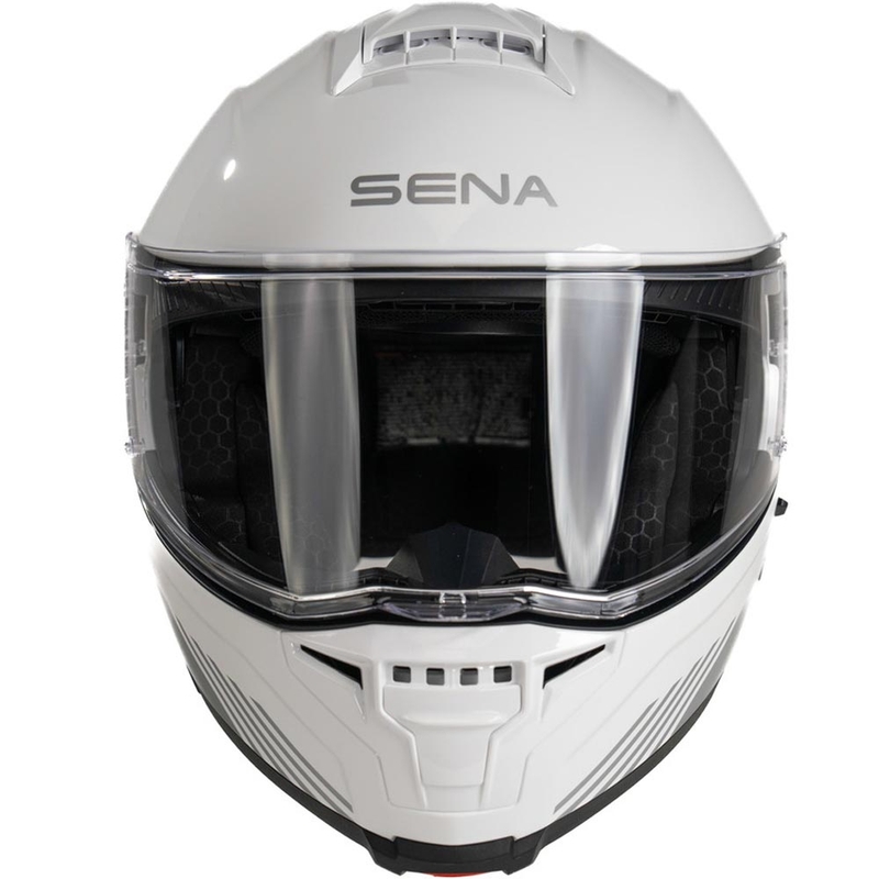 Flip-up motorcykelhjelm med headset SENA Specter hvid