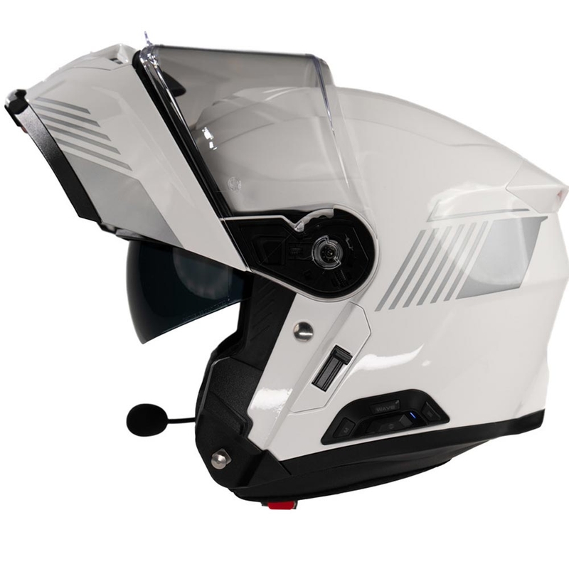 Flip-up motorcykelhjelm med headset SENA Specter hvid