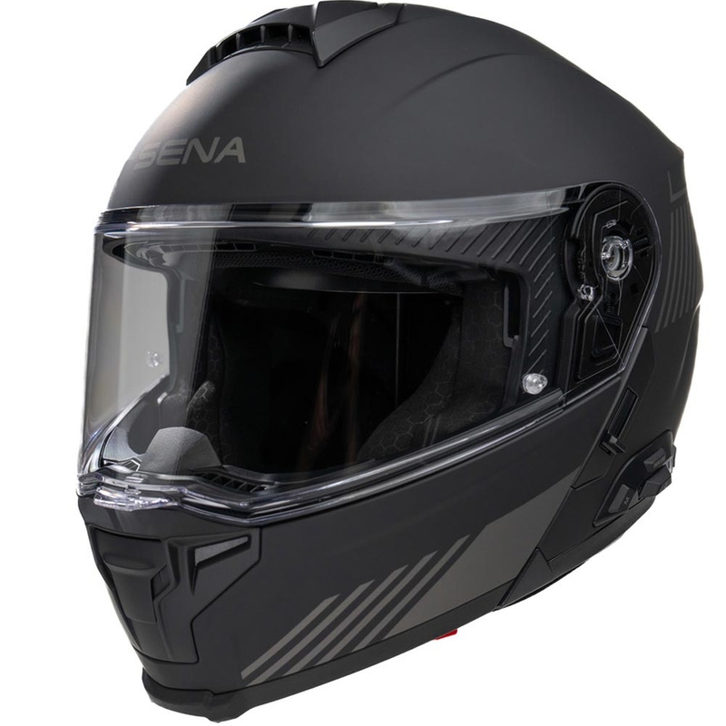 Flip-up motorcykelhjelm med headset SENA Specter matsort