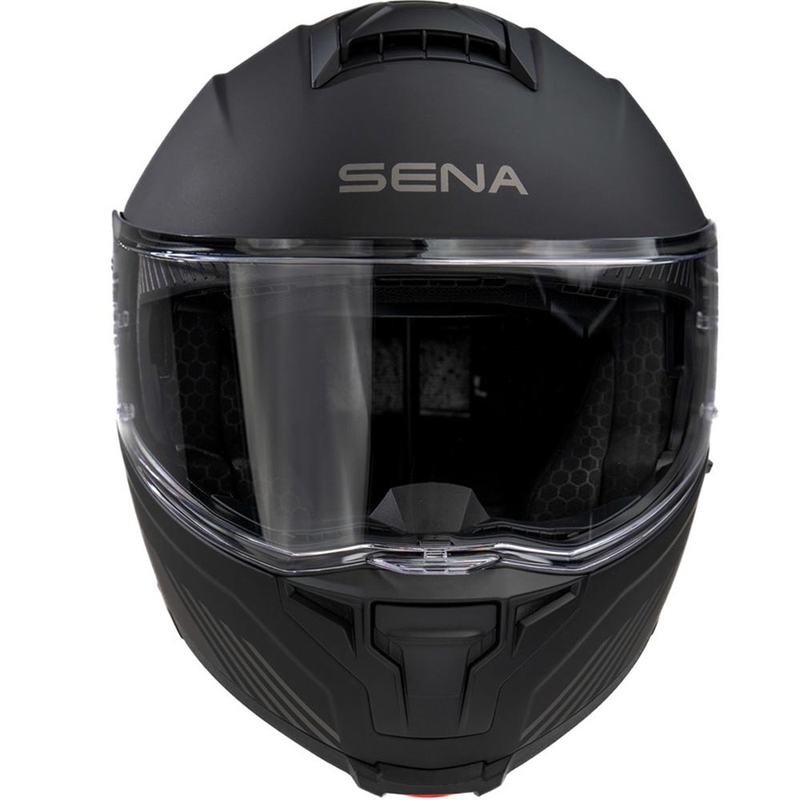 Flip-up motorcykelhjelm med headset SENA Specter matsort