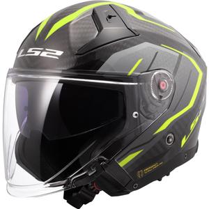 Åben motorcykelhjelm LS2 OF603 Infinity II C Urus fluo gul