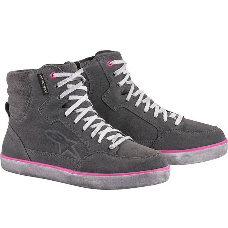 Motorcykelstøvler Alpinestars J-6 Vandtætte Dame, Lysegrå-Pink