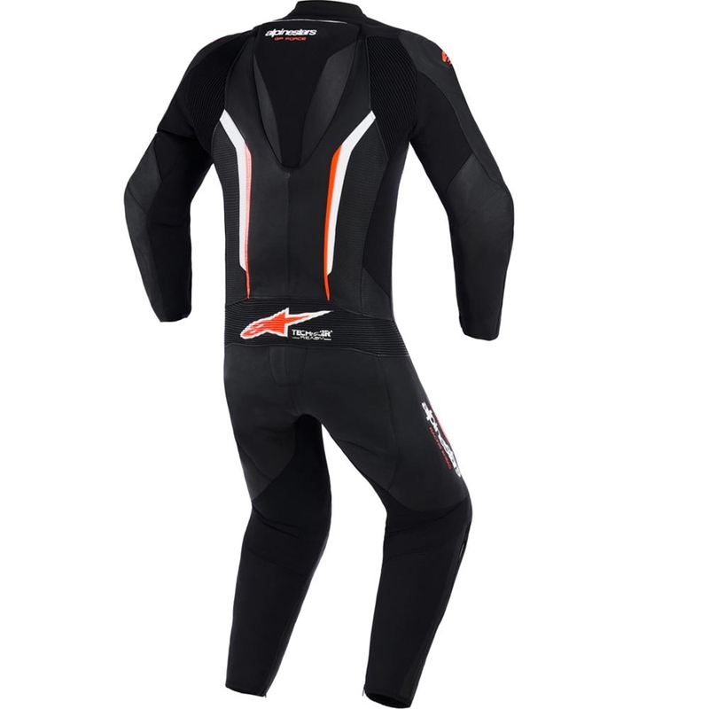 Alpinestars GP FORCE V2 heldragt, sort-hvid-fluo rød