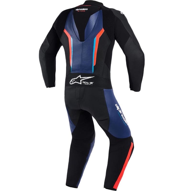Alpinestars GP FORCE V2 heldragt, sort-blå-fluo rød