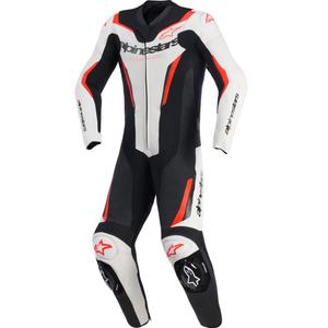 Alpinestars GP FORCE V2 heldragt i ét stykke, hvid-sort-fluo rød