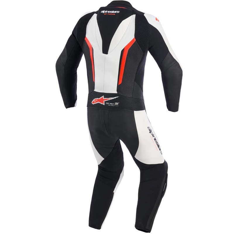 Alpinestars GP FORCE V2 heldragt i ét stykke, hvid-sort-fluo rød