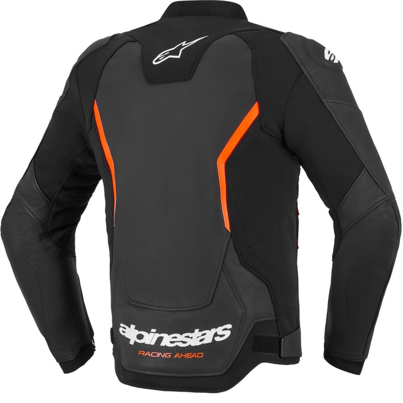 Alpinestars GP Force V2 lædermotorcykeljakke sort-fluo rød-hvid