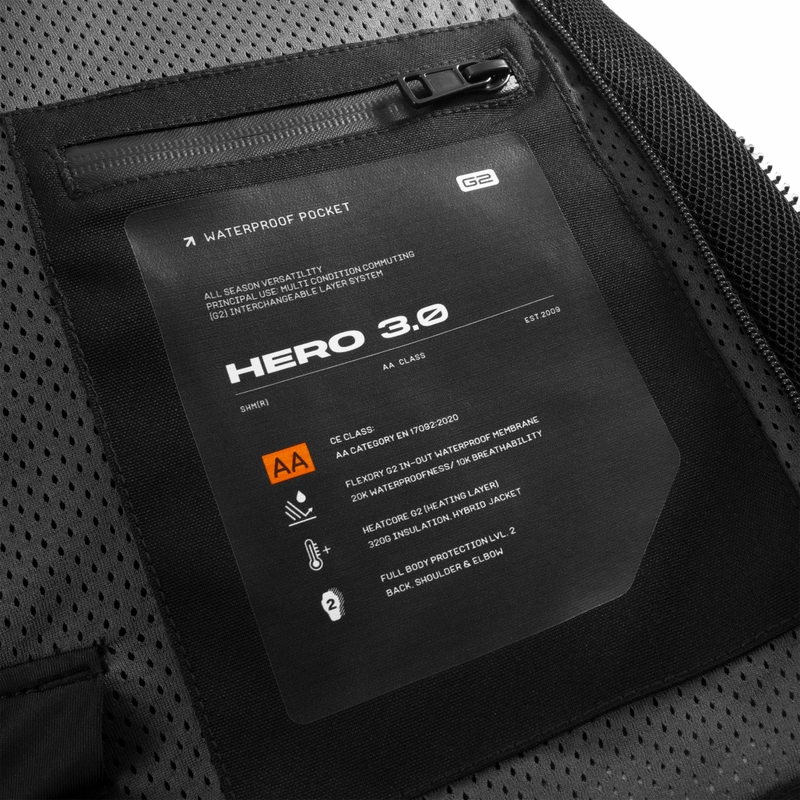 Shima Hero 3.0 motorcykeljakke sort