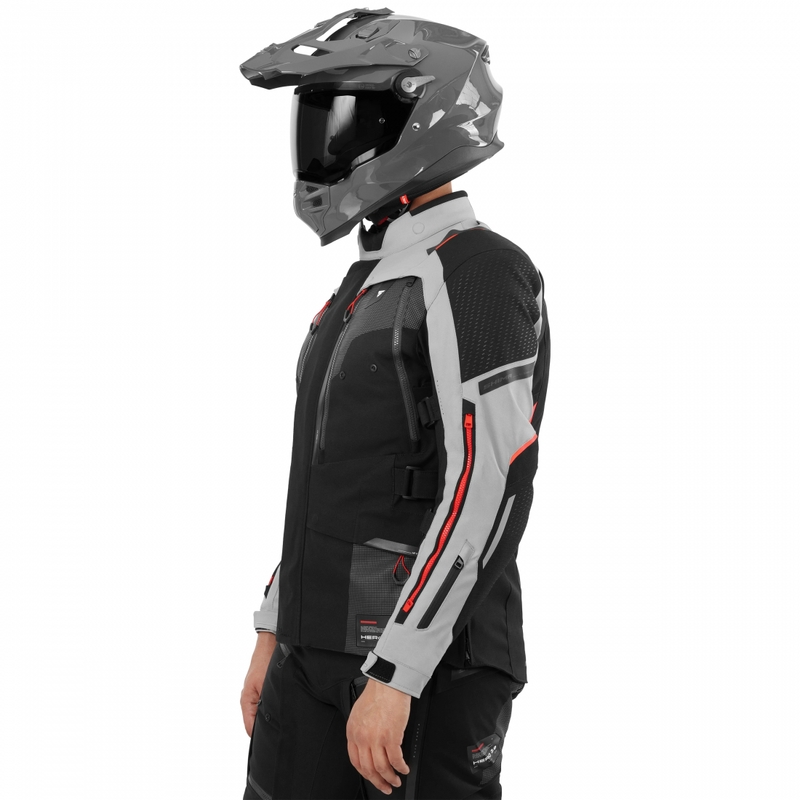 Shima Hero 3.0 motorcykeljakke grå-rød