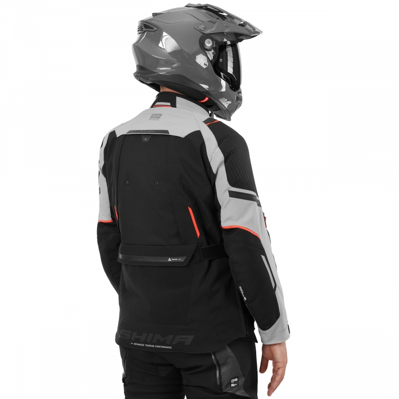 Shima Hero 3.0 motorcykeljakke grå-rød