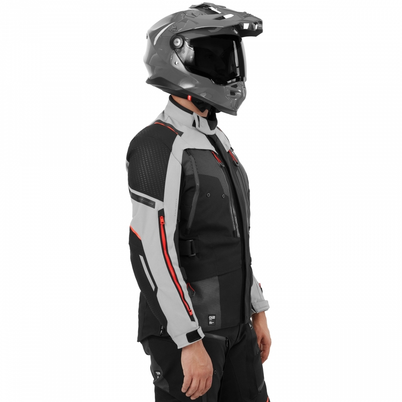 Shima Hero 3.0 motorcykeljakke grå-rød