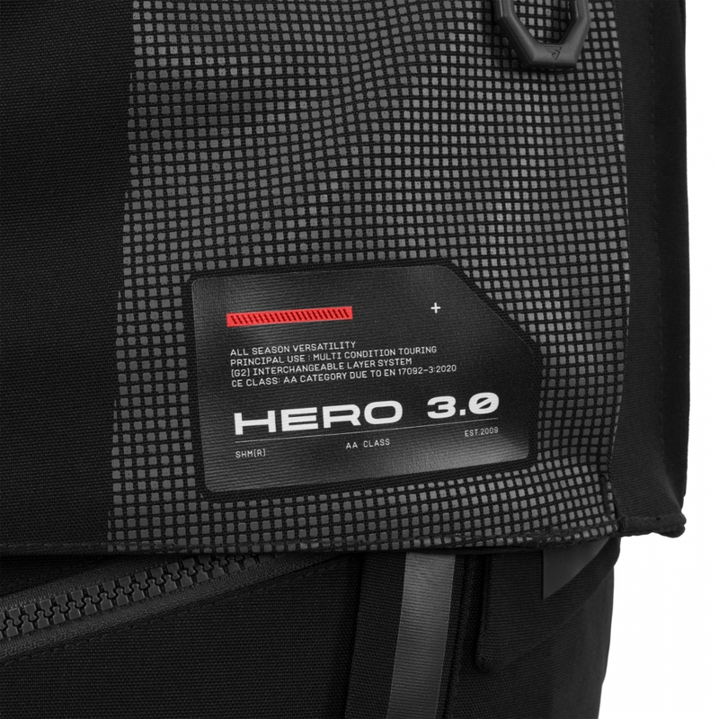 Shima Hero 3.0 motorcykeljakke grå-rød