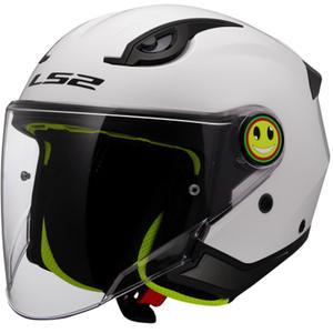 Børne åben motorcykelhjelm LS2 OF622 Funny II Ensfarvet hvid