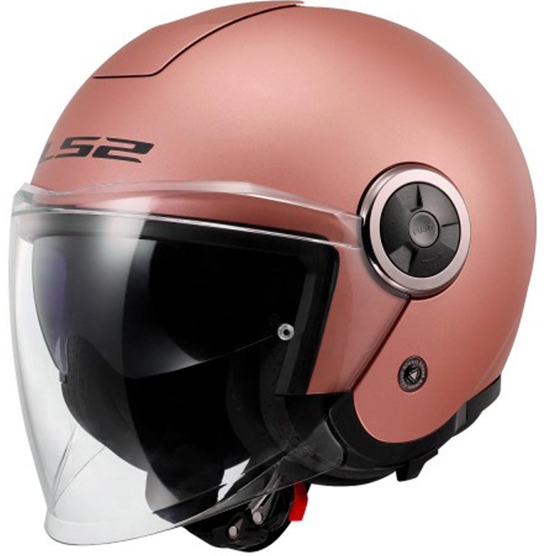 Åben motorcykelhjelm LS2 OF620 Classy Solid mat guld-pink