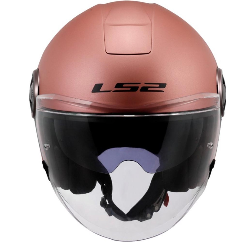 Åben motorcykelhjelm LS2 OF620 Classy Solid mat guld-pink