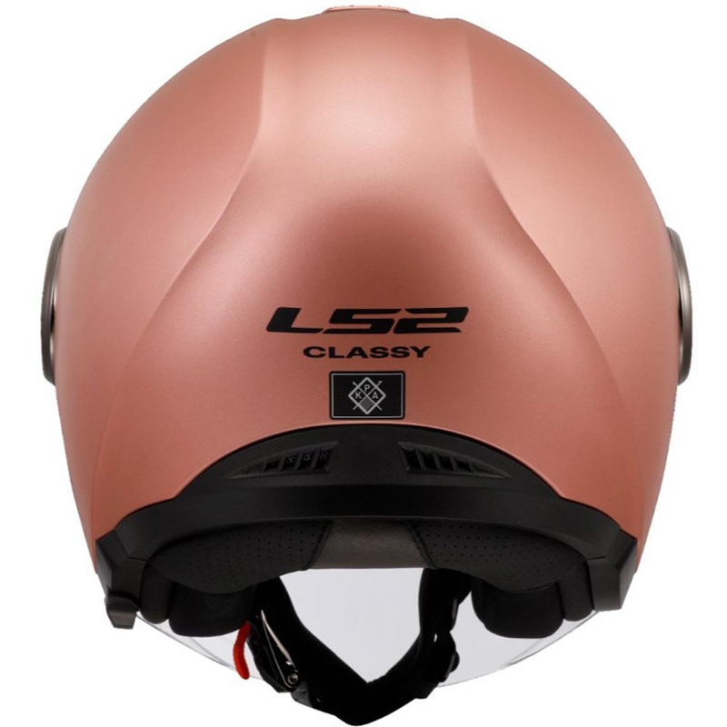 Åben motorcykelhjelm LS2 OF620 Classy Solid mat guld-pink