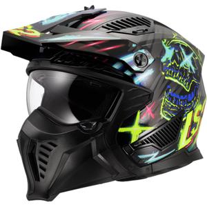 Trial motorcykelhjelm LS2 OF606 Drifter Rayz sort-blå