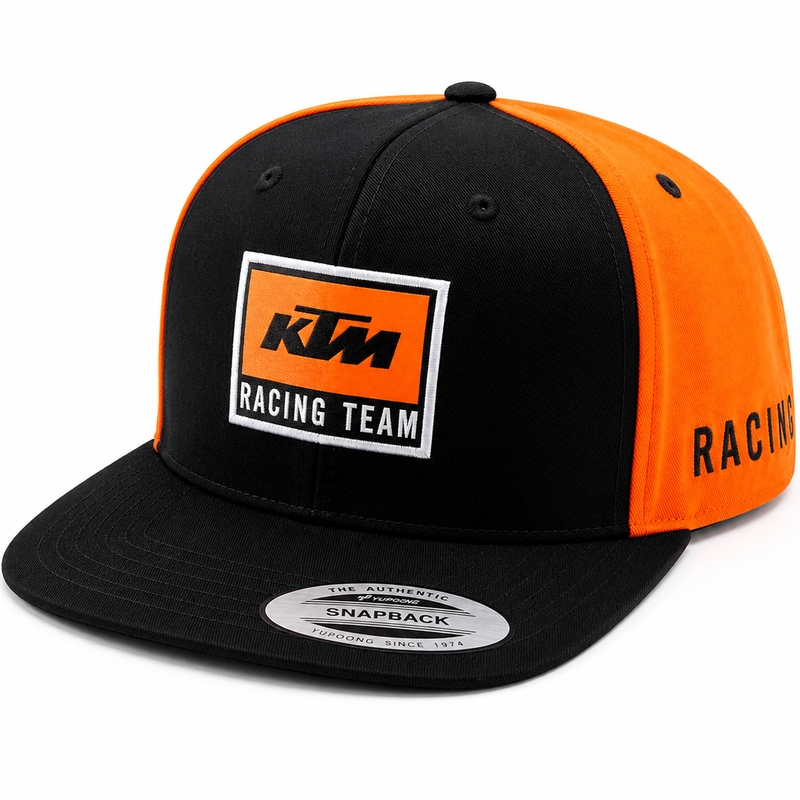 KTM Kids Team Flat Cap OS sort-orange
