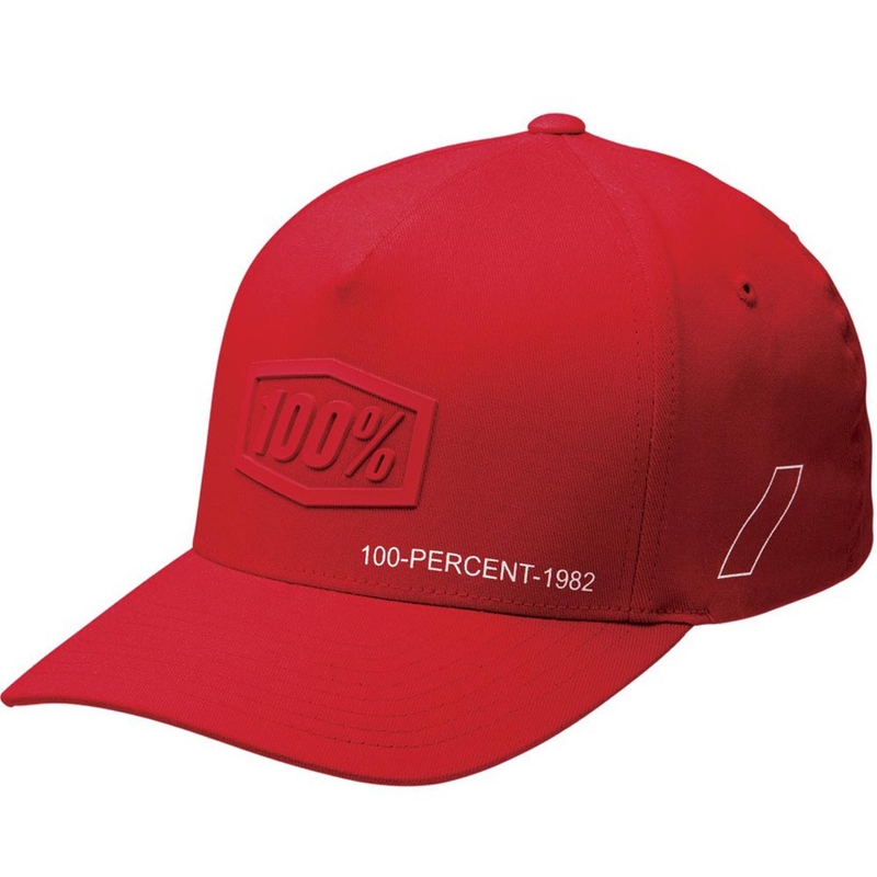 Børnekasket 100% Shadow Snapback rød