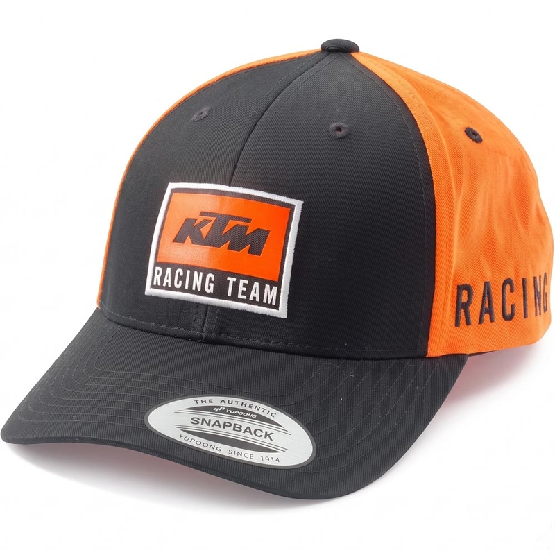 KTM Team Curved Cap OS sort-orange