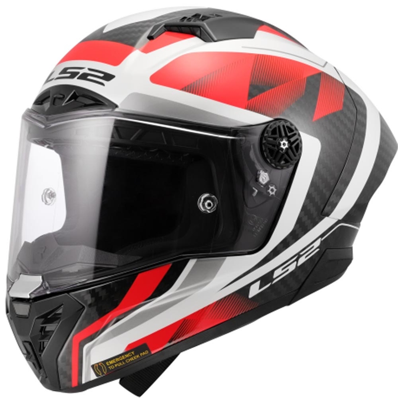 Integralhjelm LS2 FF805 Thunder C GP Aero Raute hvid-rød
