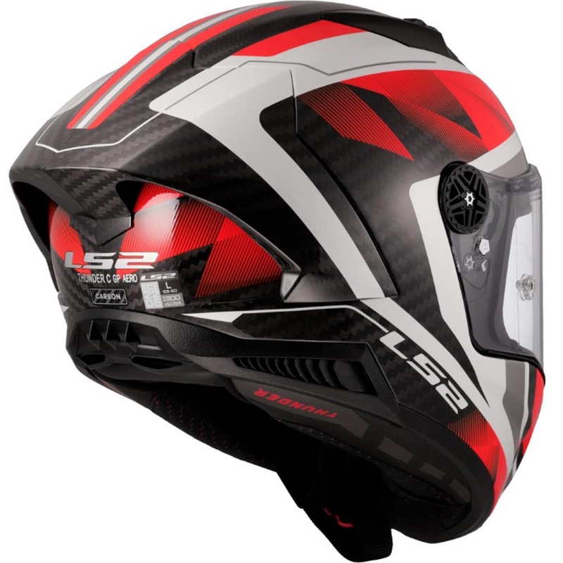 Integralhjelm LS2 FF805 Thunder C GP Aero Raute hvid-rød