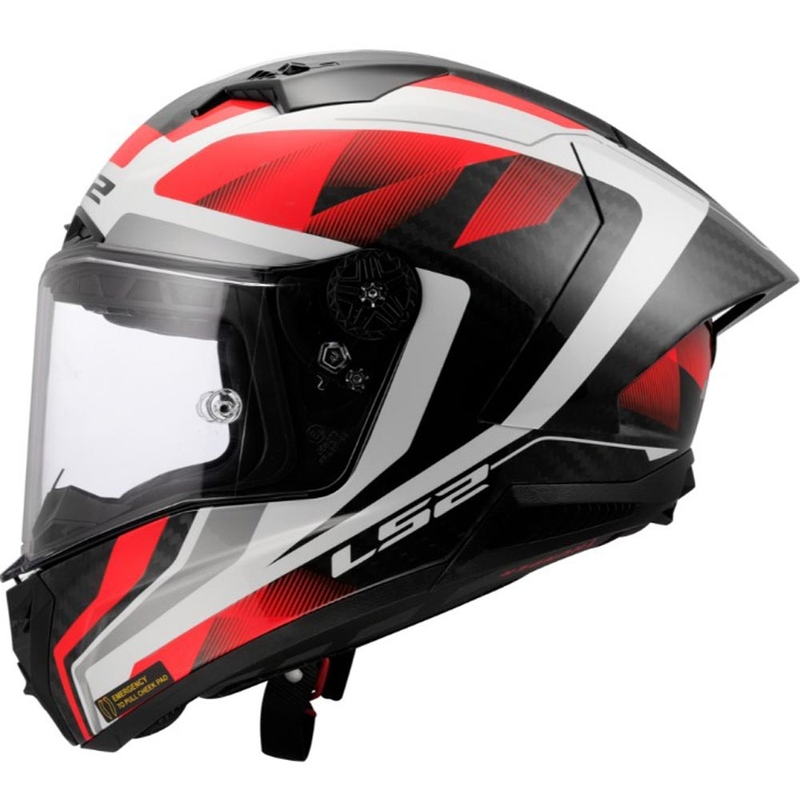 Integralhjelm LS2 FF805 Thunder C GP Aero Raute hvid-rød