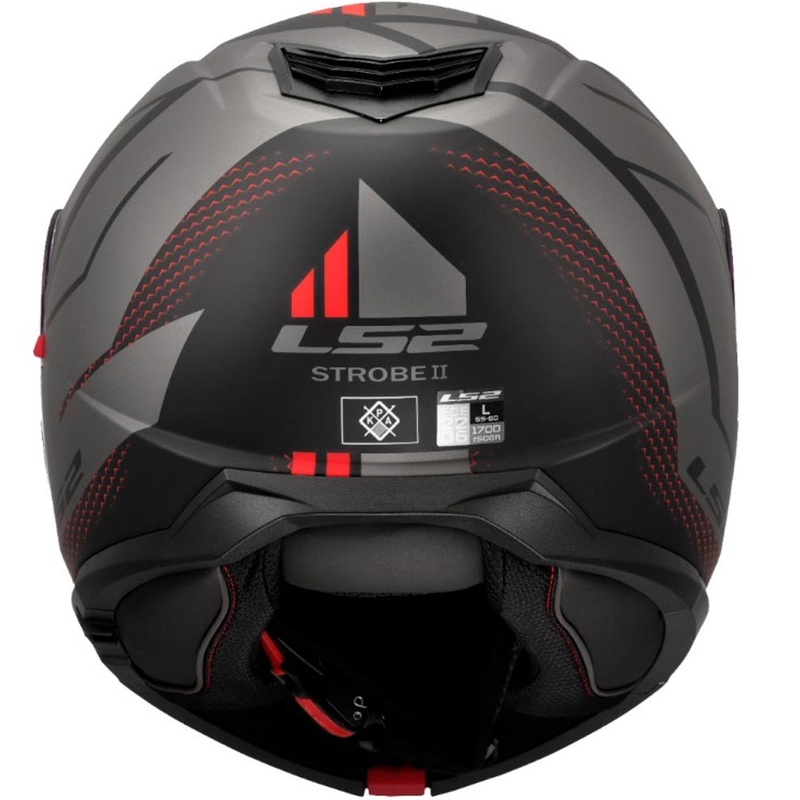 Flip-up motorcykelhjelm LS2 FF908 Strobe II Code sort-grå