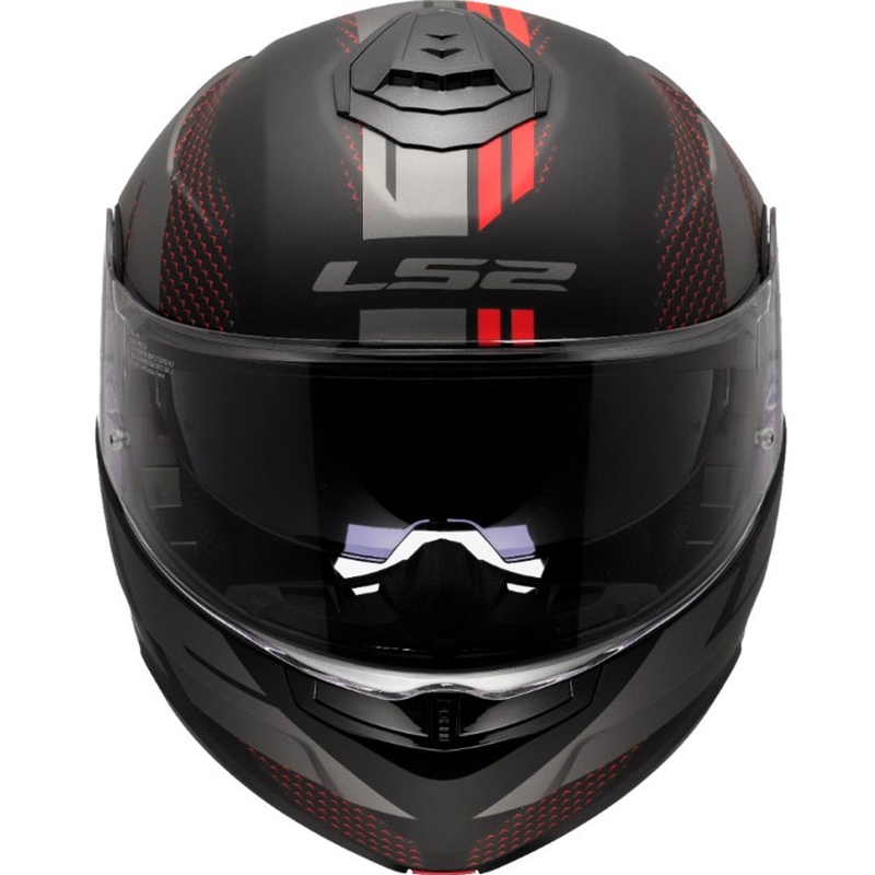 Flip-up motorcykelhjelm LS2 FF908 Strobe II Code sort-grå