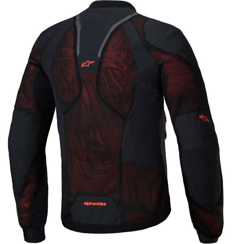 Alpinestars TROOP-AIR PRO motorcykeljakke sort-fluorrød