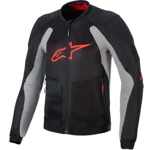 Alpinestars TROOP-AIR PRO motorcykeljakke sort-lys grå-rød