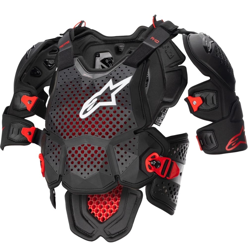 Alpinestars A-10 2 kropsbeskytter sort-antracit-rød