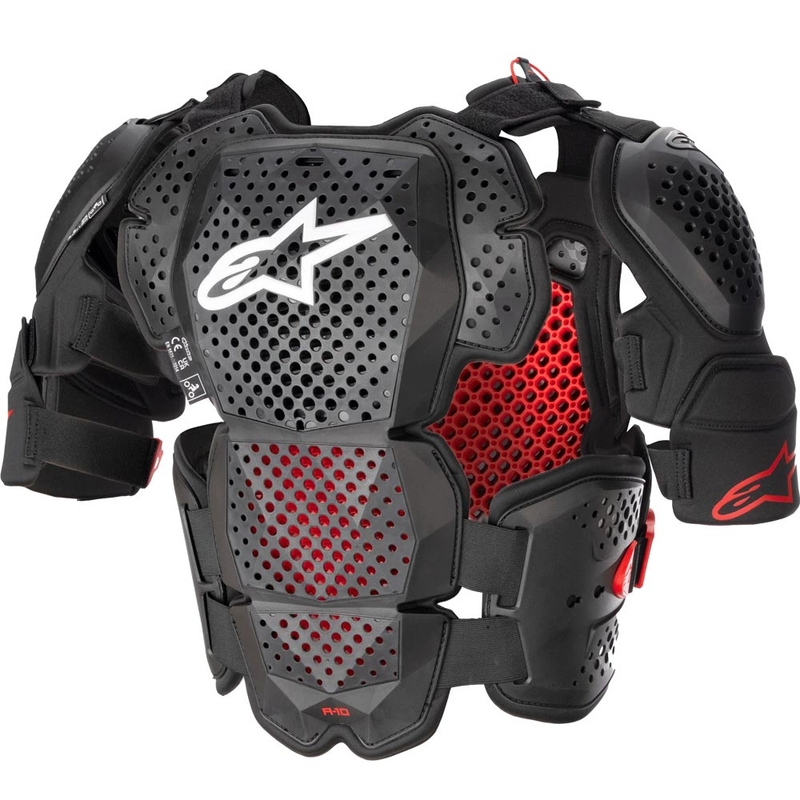 Alpinestars A-10 2 kropsbeskytter sort-antracit-rød