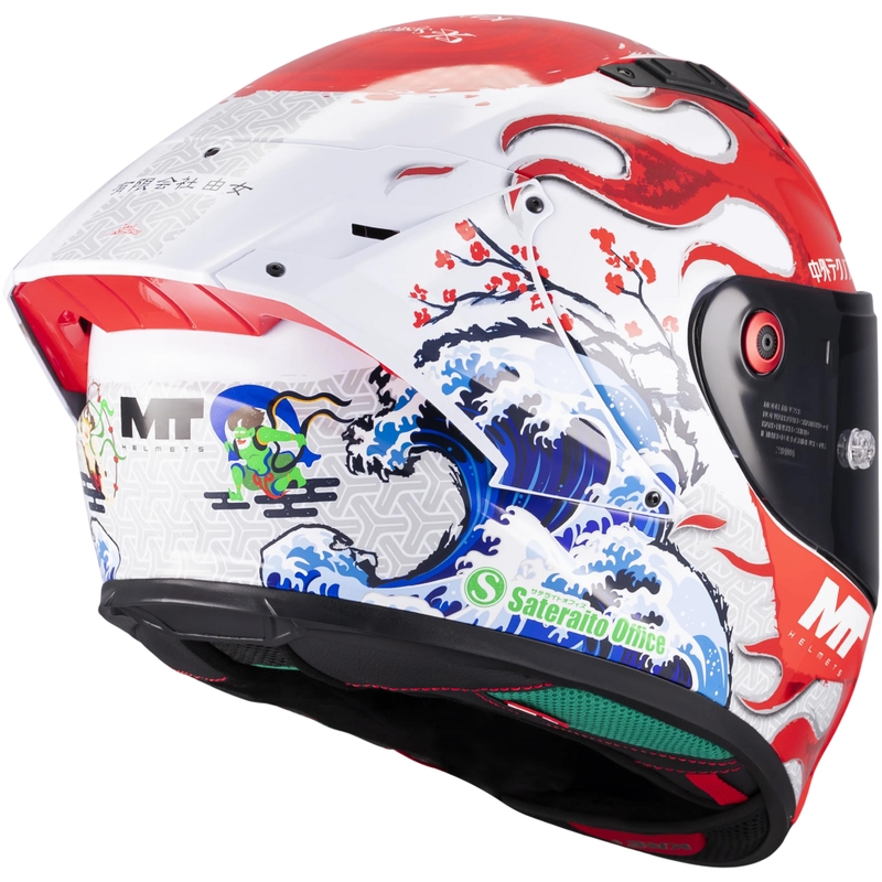 Fullface motorcykelhjelm KRE + S Yamanaka A5 rød-hvid