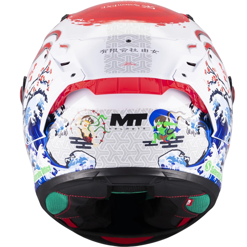 Fullface motorcykelhjelm KRE + S Yamanaka A5 rød-hvid