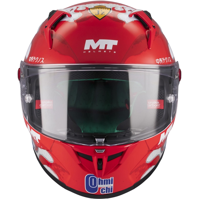 Fullface motorcykelhjelm KRE + S Yamanaka A5 rød-hvid