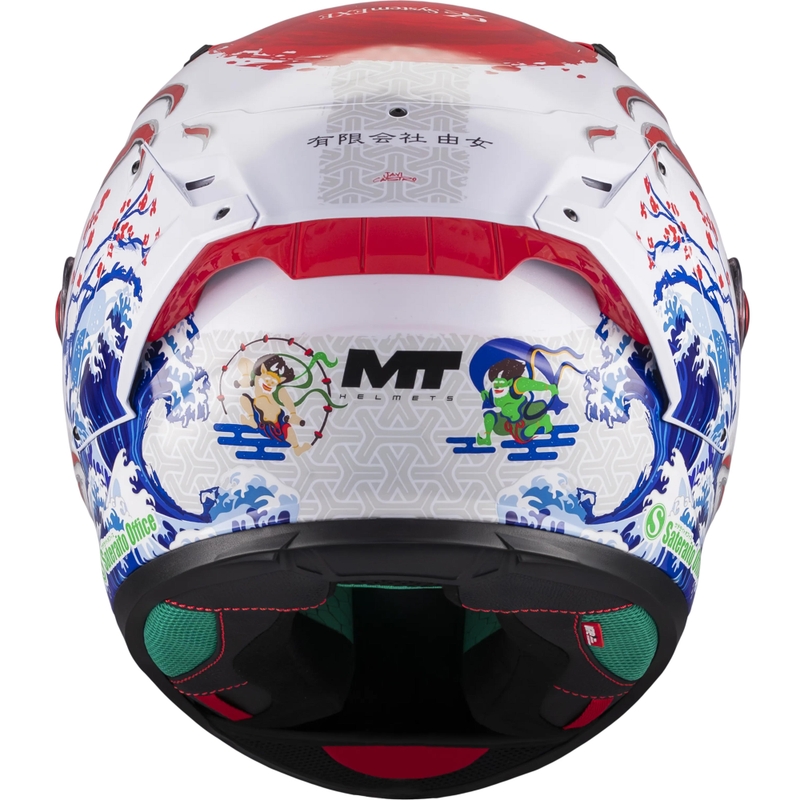 Fullface motorcykelhjelm KRE + S Yamanaka A5 rød-hvid
