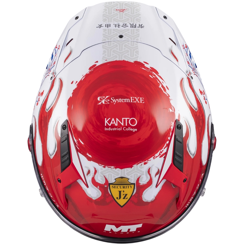 Fullface motorcykelhjelm KRE + S Yamanaka A5 rød-hvid