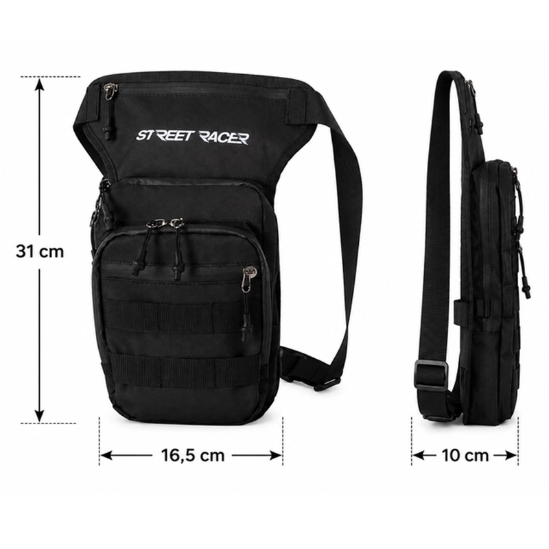 Street Racer Embrace lårtaske sort 5 l