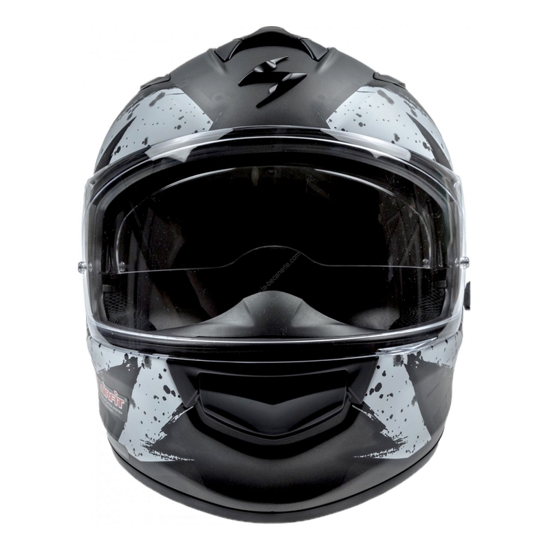 Integrální přilba Scorpion EXO-510 Air Marcus černá matná-stříbrno-bílá
