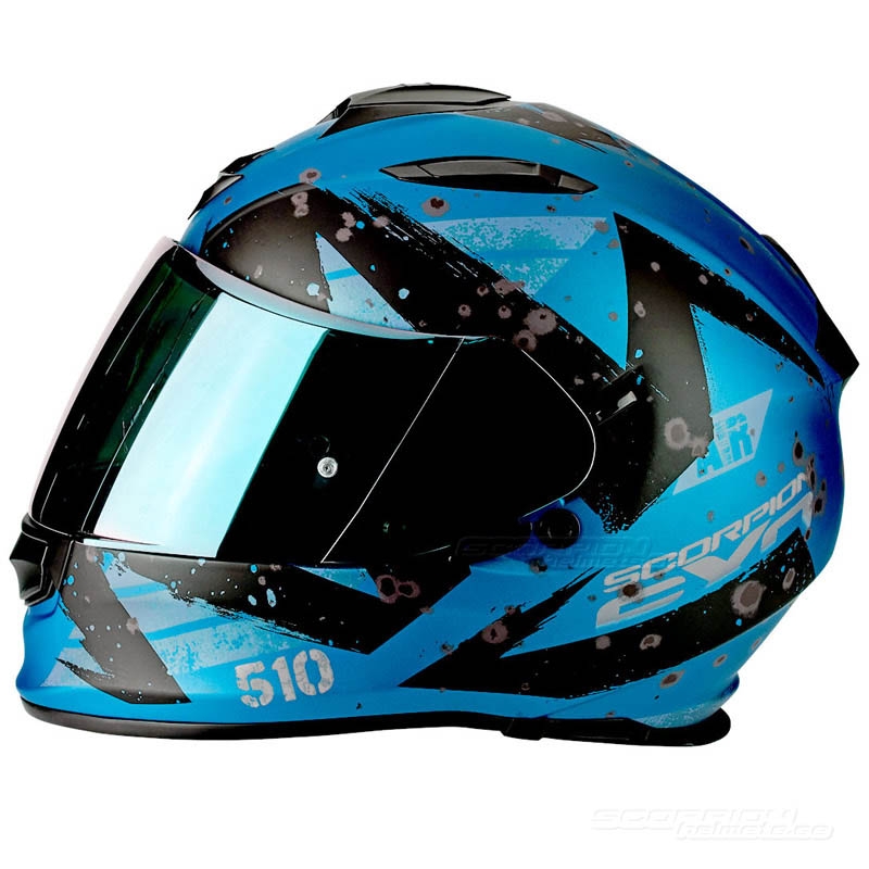 Integrální přilba na motorku Scorpion EXO-510 Air Marcus modrá matná-černá
