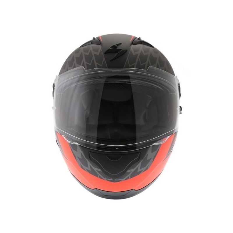 Integrální přilba Scorpion EXO-490 Genesi černá matná-fluo červená výprodej