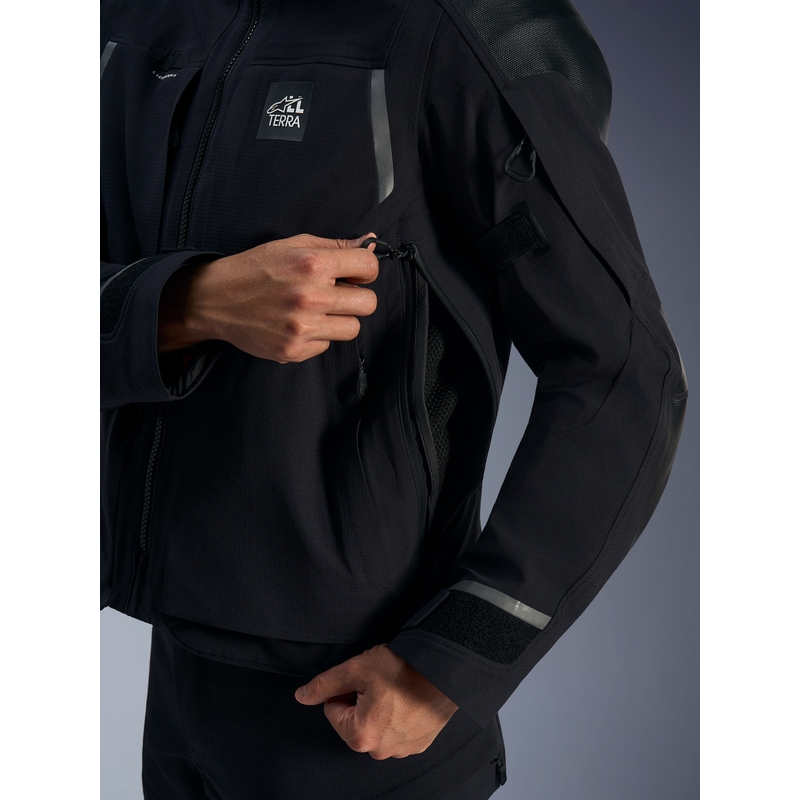 Alpinestars Andes PRO Drystar XF motorcykeljakke sort-mørkegrå