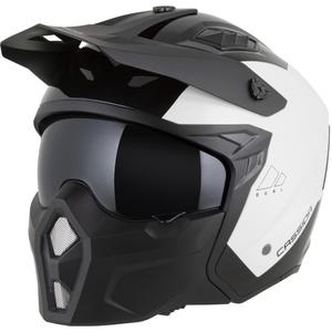 Modulær motorcykelhjelm Cassida Cross Country Dual hvid-sort